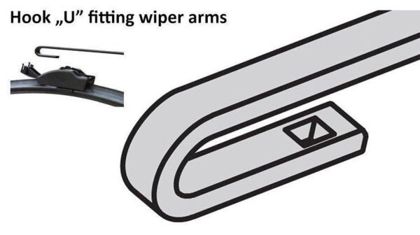 FIAT Ulysse 2002-2005 Front Wiper Blades with Jet Washer Nozzle